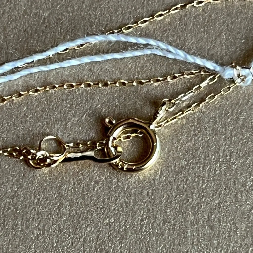 K18 yellow gold natural diamond heart necklace - Picture 3 of 12